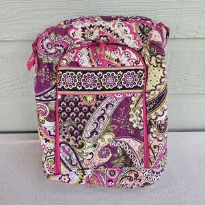 Vera Bradley Campus Backpack Very Berry Paisley Pink Laptop Sleeve Quilted